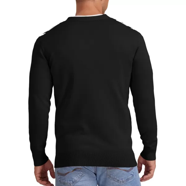 NITAGUT Men's Vintage Striped Long Sleeve Cardigan Sweater with Button V Neck Knitted Sweaters