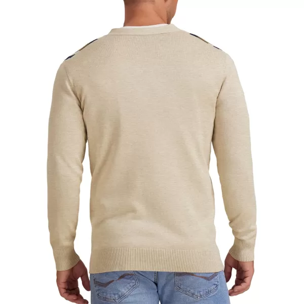NITAGUT Men's Vintage Striped Long Sleeve Cardigan Sweater with Button V Neck Knitted Sweaters