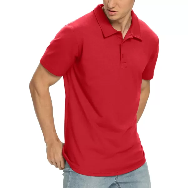 NITAGUT Polo Shirts for Men Short/Long Sleeve Soft Cotton Collared Shirt