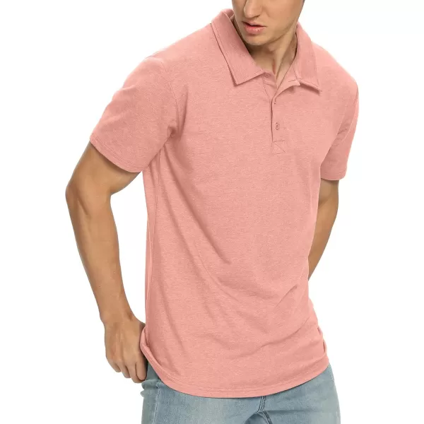 NITAGUT Polo Shirts for Men Short/Long Sleeve Soft Cotton Collared Shirt
