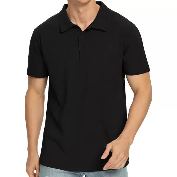 NITAGUT Polo Shirts for Men Short/Long Sleeve Soft Cotton Collared Shirt