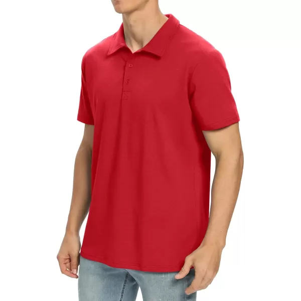 NITAGUT Polo Shirts for Men Short/Long Sleeve Soft Cotton Collared Shirt