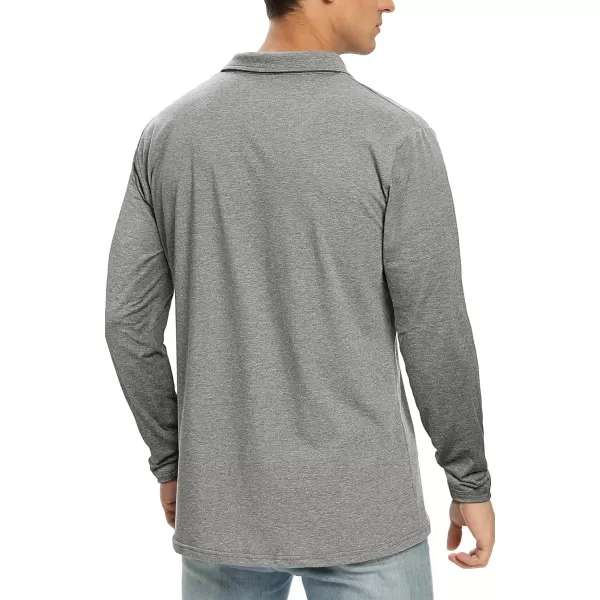 NITAGUT Polo Shirts for Men Short/Long Sleeve Soft Cotton Collared Shirt