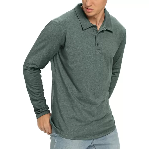 NITAGUT Polo Shirts for Men Short/Long Sleeve Soft Cotton Collared Shirt
