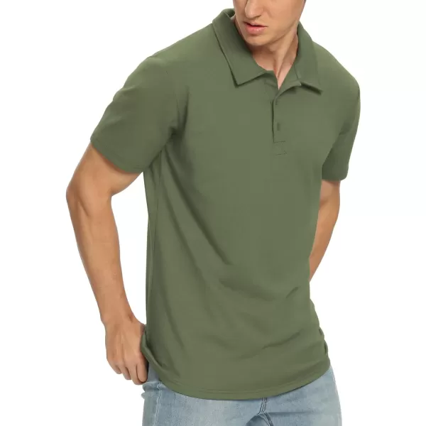 NITAGUT Polo Shirts for Men Short/Long Sleeve Soft Cotton Collared Shirt
