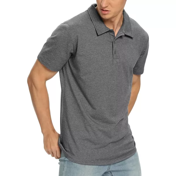 NITAGUT Polo Shirts for Men Short/Long Sleeve Soft Cotton Collared Shirt