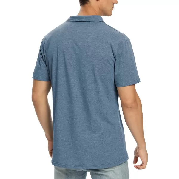NITAGUT Polo Shirts for Men Short/Long Sleeve Soft Cotton Collared Shirt