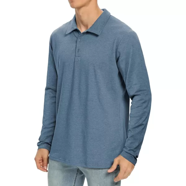 NITAGUT Polo Shirts for Men Short/Long Sleeve Soft Cotton Collared Shirt