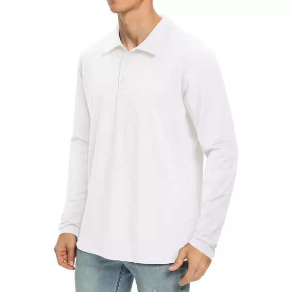 NITAGUT Polo Shirts for Men Short/Long Sleeve Soft Cotton Collared Shirt