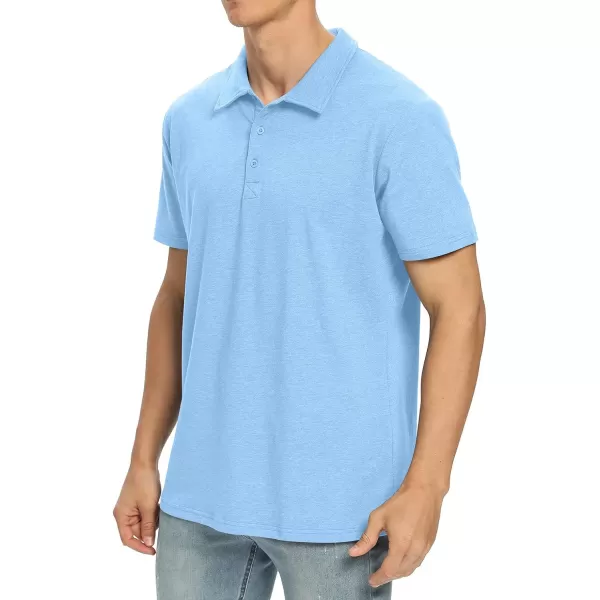 NITAGUT Polo Shirts for Men Short/Long Sleeve Soft Cotton Collared Shirt