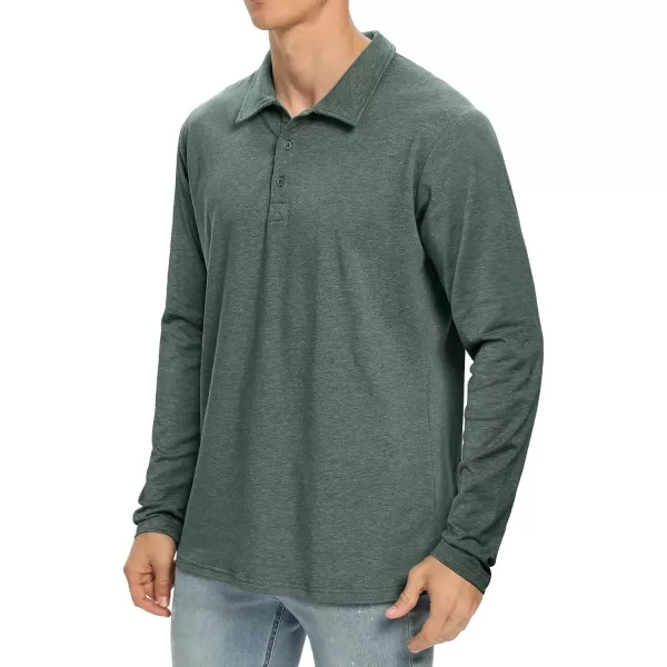NITAGUT Polo Shirts for Men Short/Long Sleeve Soft Cotton Collared Shirt