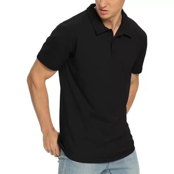 NITAGUT Polo Shirts for Men Short/Long Sleeve Soft Cotton Collared Shirt