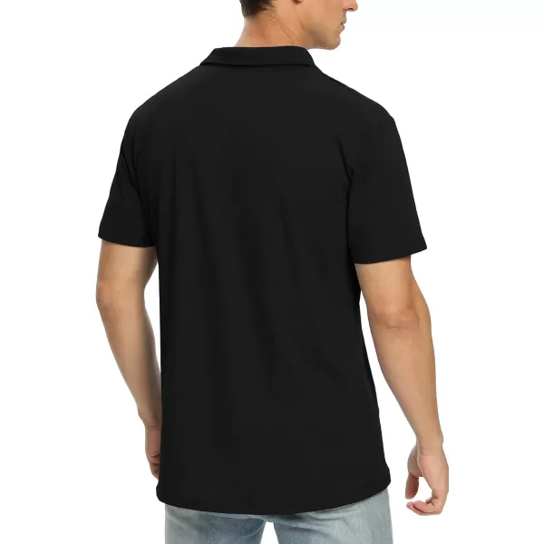 NITAGUT Polo Shirts for Men Short/Long Sleeve Soft Cotton Collared Shirt