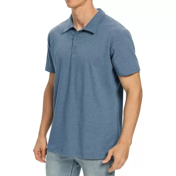 NITAGUT Polo Shirts for Men Short/Long Sleeve Soft Cotton Collared Shirt