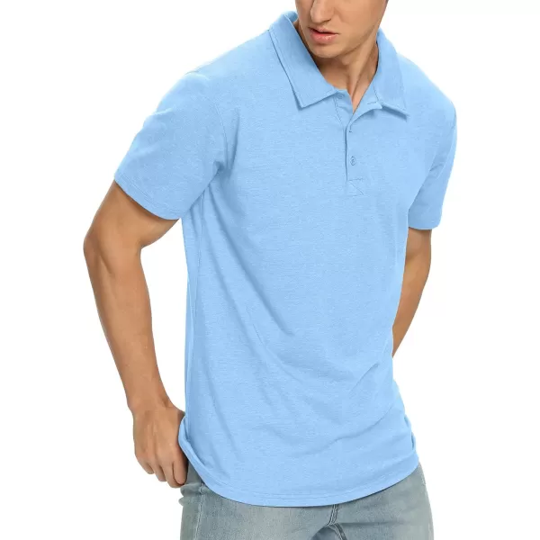 NITAGUT Polo Shirts for Men Short/Long Sleeve Soft Cotton Collared Shirt