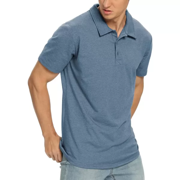 NITAGUT Polo Shirts for Men Short/Long Sleeve Soft Cotton Collared Shirt
