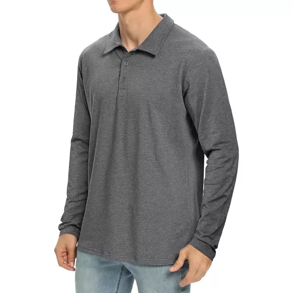 NITAGUT Polo Shirts for Men Short/Long Sleeve Soft Cotton Collared Shirt