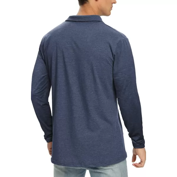 NITAGUT Polo Shirts for Men Short/Long Sleeve Soft Cotton Collared Shirt