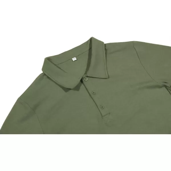 NITAGUT Polo Shirts for Men Short/Long Sleeve Soft Cotton Collared Shirt