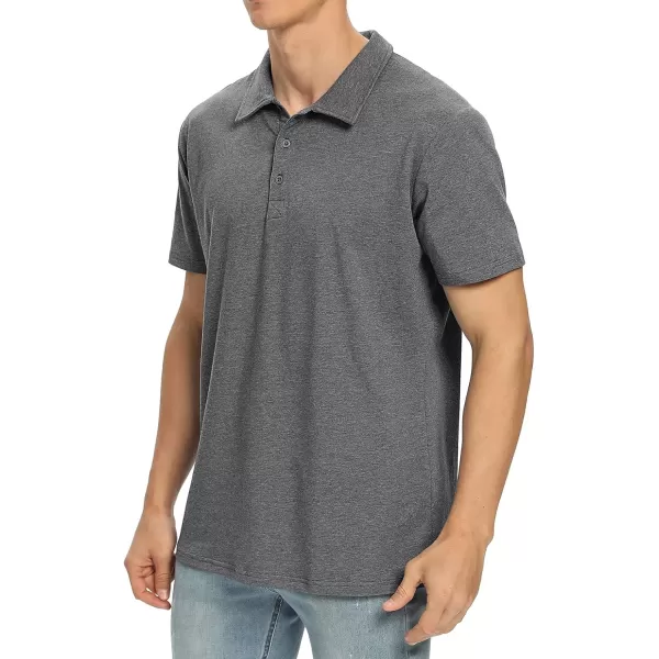 NITAGUT Polo Shirts for Men Short/Long Sleeve Soft Cotton Collared Shirt
