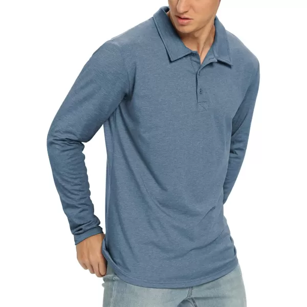 NITAGUT Polo Shirts for Men Short/Long Sleeve Soft Cotton Collared Shirt