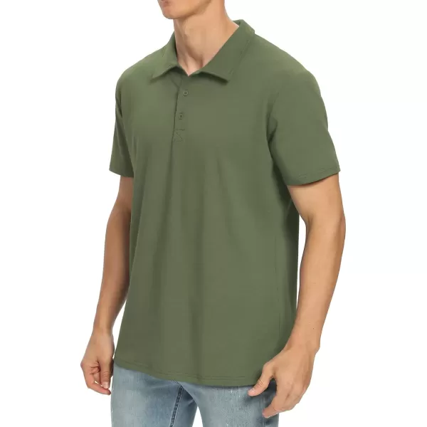 NITAGUT Polo Shirts for Men Short/Long Sleeve Soft Cotton Collared Shirt