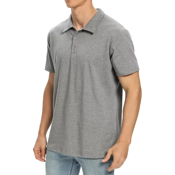 NITAGUT Polo Shirts for Men Short/Long Sleeve Soft Cotton Collared Shirt