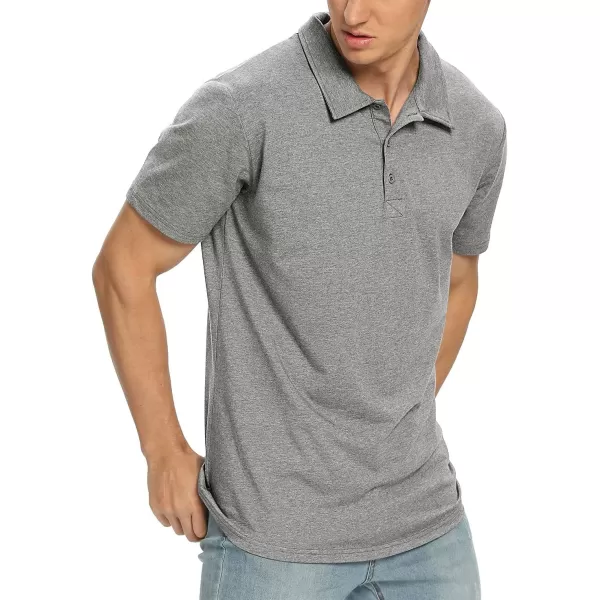 NITAGUT Polo Shirts for Men Short/Long Sleeve Soft Cotton Collared Shirt