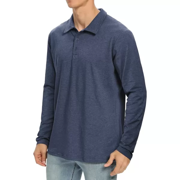 NITAGUT Polo Shirts for Men Short/Long Sleeve Soft Cotton Collared Shirt