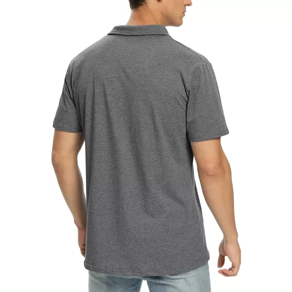 NITAGUT Polo Shirts for Men Short/Long Sleeve Soft Cotton Collared Shirt