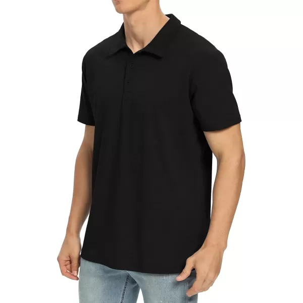 NITAGUT Polo Shirts for Men Short/Long Sleeve Soft Cotton Collared Shirt