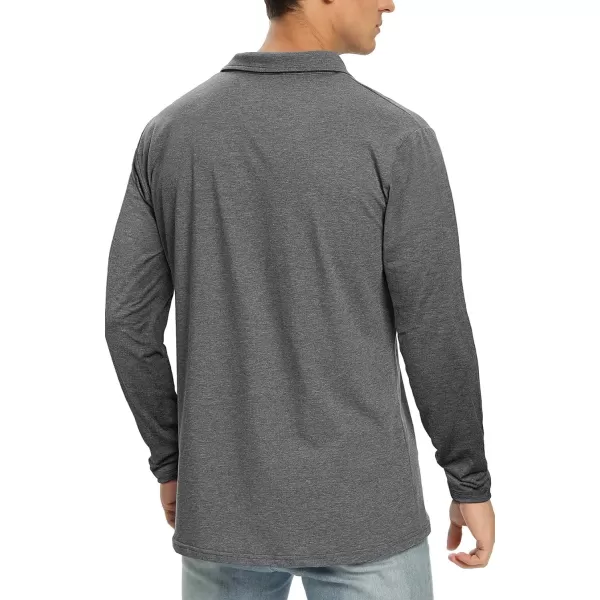 NITAGUT Polo Shirts for Men Short/Long Sleeve Soft Cotton Collared Shirt