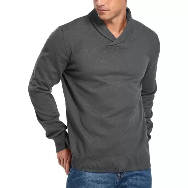 NITAGUT Men's Casual Slim Fit Long Sleeve Shawl Collar Pullover Sweater