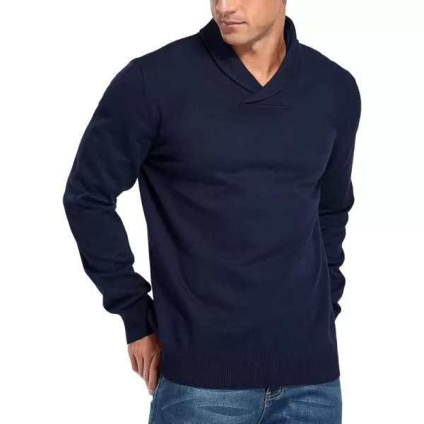 NITAGUT Men's Casual Slim Fit Long Sleeve Shawl Collar Pullover Sweater