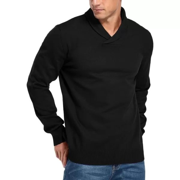 NITAGUT Men's Casual Slim Fit Long Sleeve Shawl Collar Pullover Sweater