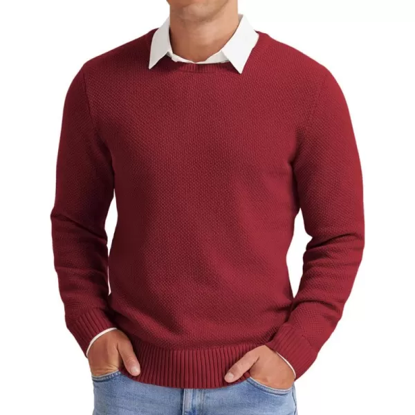 NITAGUT Men's Crewneck Sweater Soft Casual Classic Pullover Knitwear Lightweight Sweaters with Ribbing Edge