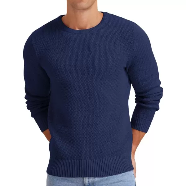 NITAGUT Men's Crewneck Sweater Soft Casual Classic Pullover Knitwear Lightweight Sweaters with Ribbing Edge