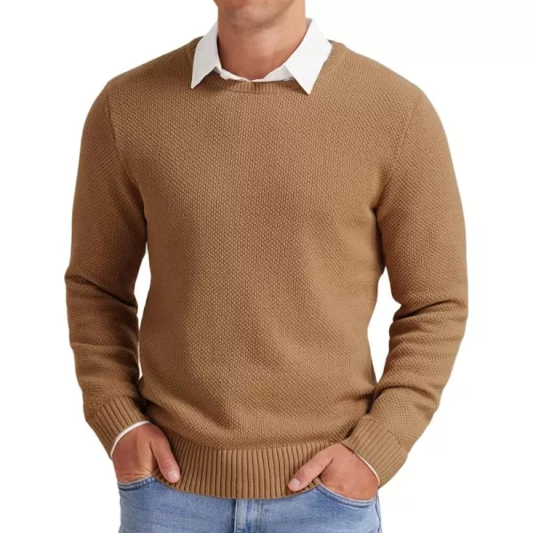 NITAGUT Men's Crewneck Sweater Soft Casual Classic Pullover Knitwear Lightweight Sweaters with Ribbing Edge