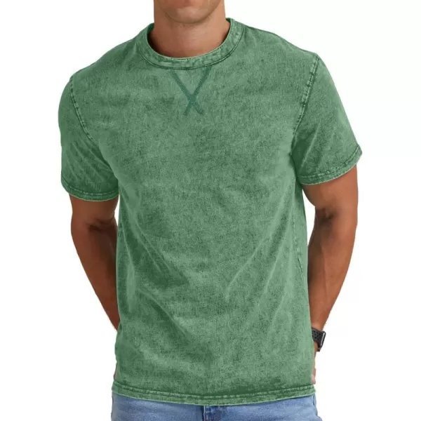 NITAGUT Mens Distressed Cotton Shirts Vintage Hipster Hip Hop Longline Crew Neck T-Shirt