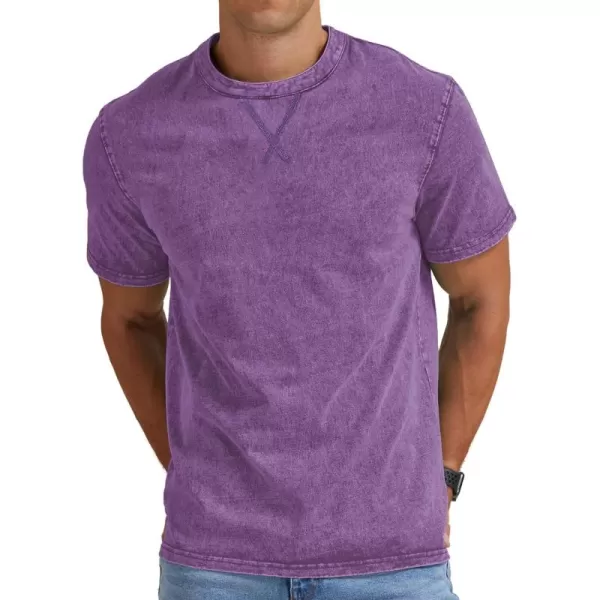 NITAGUT Mens Distressed Cotton Shirts Vintage Hipster Hip Hop Longline Crew Neck T-Shirt