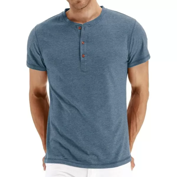 NITAGUT Mens Fashion Casual Front Placket Basic Long/Short Sleeve Henley T-Shirts