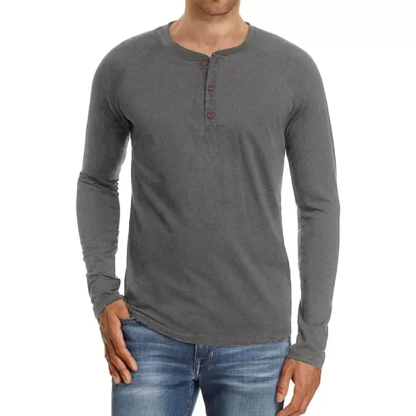 NITAGUT Mens Fashion Casual Front Placket Basic Long/Short Sleeve Henley T-Shirts