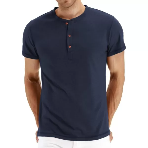 NITAGUT Mens Fashion Casual Front Placket Basic Long/Short Sleeve Henley T-Shirts
