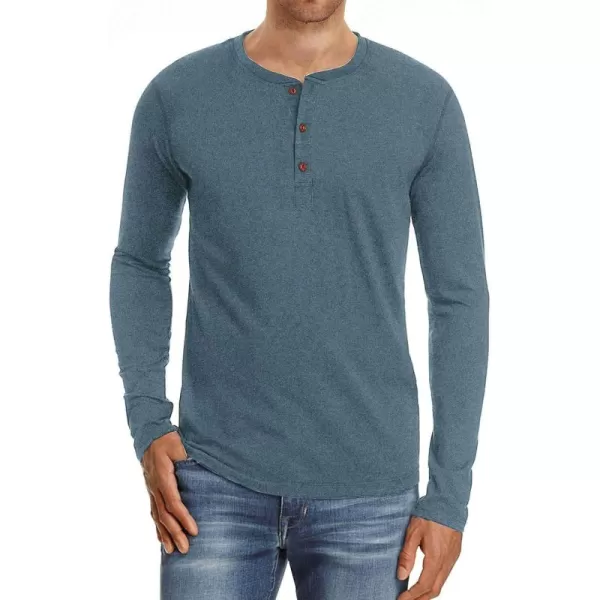 NITAGUT Mens Fashion Casual Front Placket Basic Long/Short Sleeve Henley T-Shirts