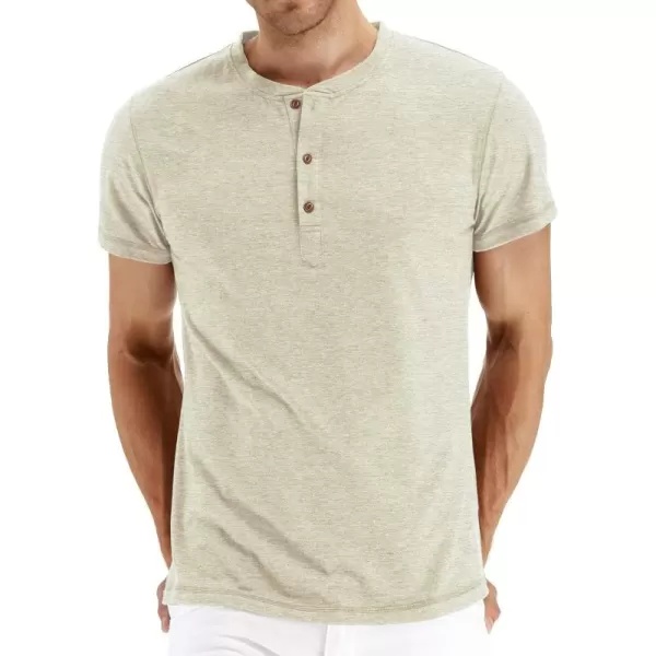 NITAGUT Mens Fashion Casual Front Placket Basic Long/Short Sleeve Henley T-Shirts