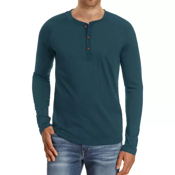 NITAGUT Mens Fashion Casual Front Placket Basic Long/Short Sleeve Henley T-Shirts
