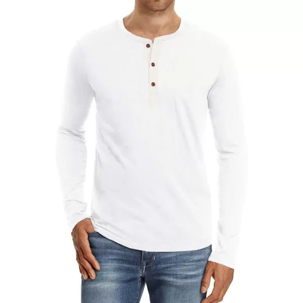 NITAGUT Mens Fashion Casual Front Placket Basic Long/Short Sleeve Henley T-Shirts