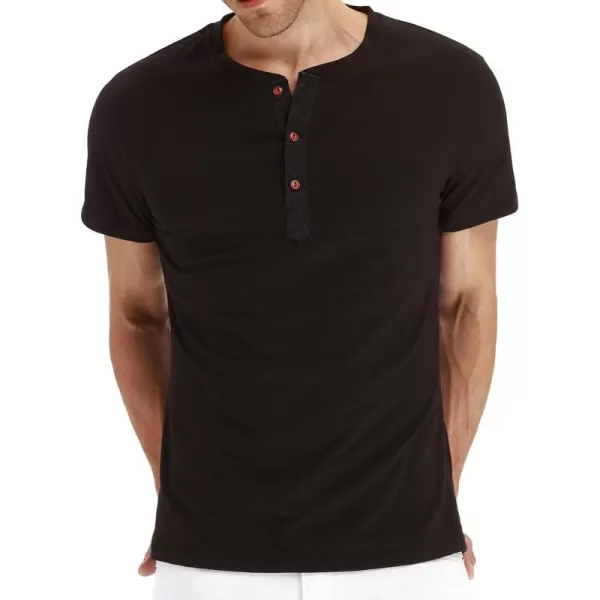 NITAGUT Mens Fashion Casual Front Placket Basic Long/Short Sleeve Henley T-Shirts