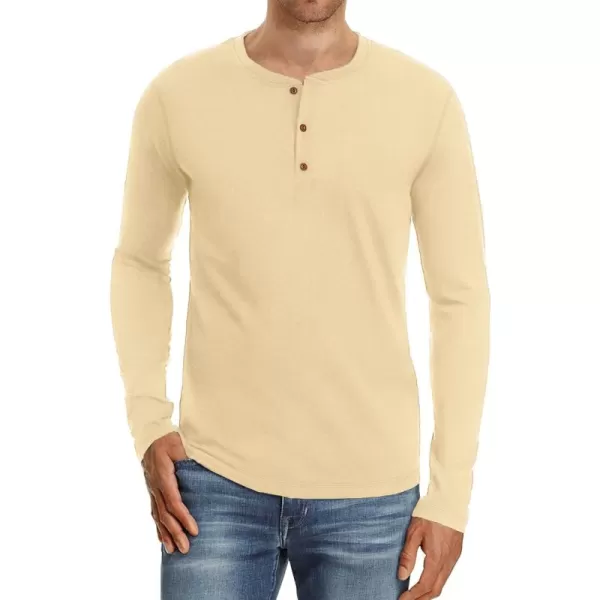 NITAGUT Mens Fashion Casual Front Placket Basic Long/Short Sleeve Henley T-Shirts