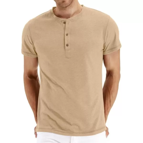NITAGUT Mens Fashion Casual Front Placket Basic Long/Short Sleeve Henley T-Shirts